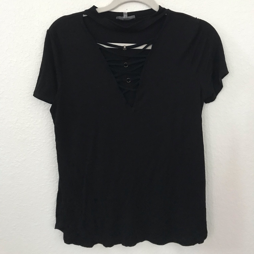 Black Choker T Shirt